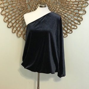 NWT Midnight Blue Velvet Top